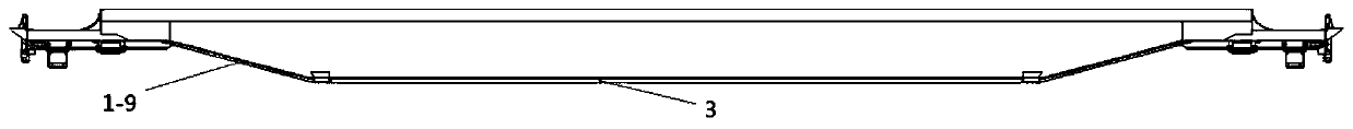 Railway piggyback transport vehicle and chassis thereof