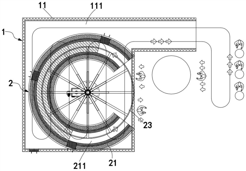 Rotary enamel drying and sintering production line and production process