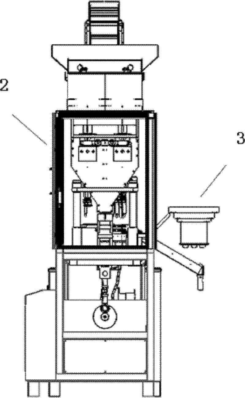 Double-station automatic pressing machine for primer of hunting shot