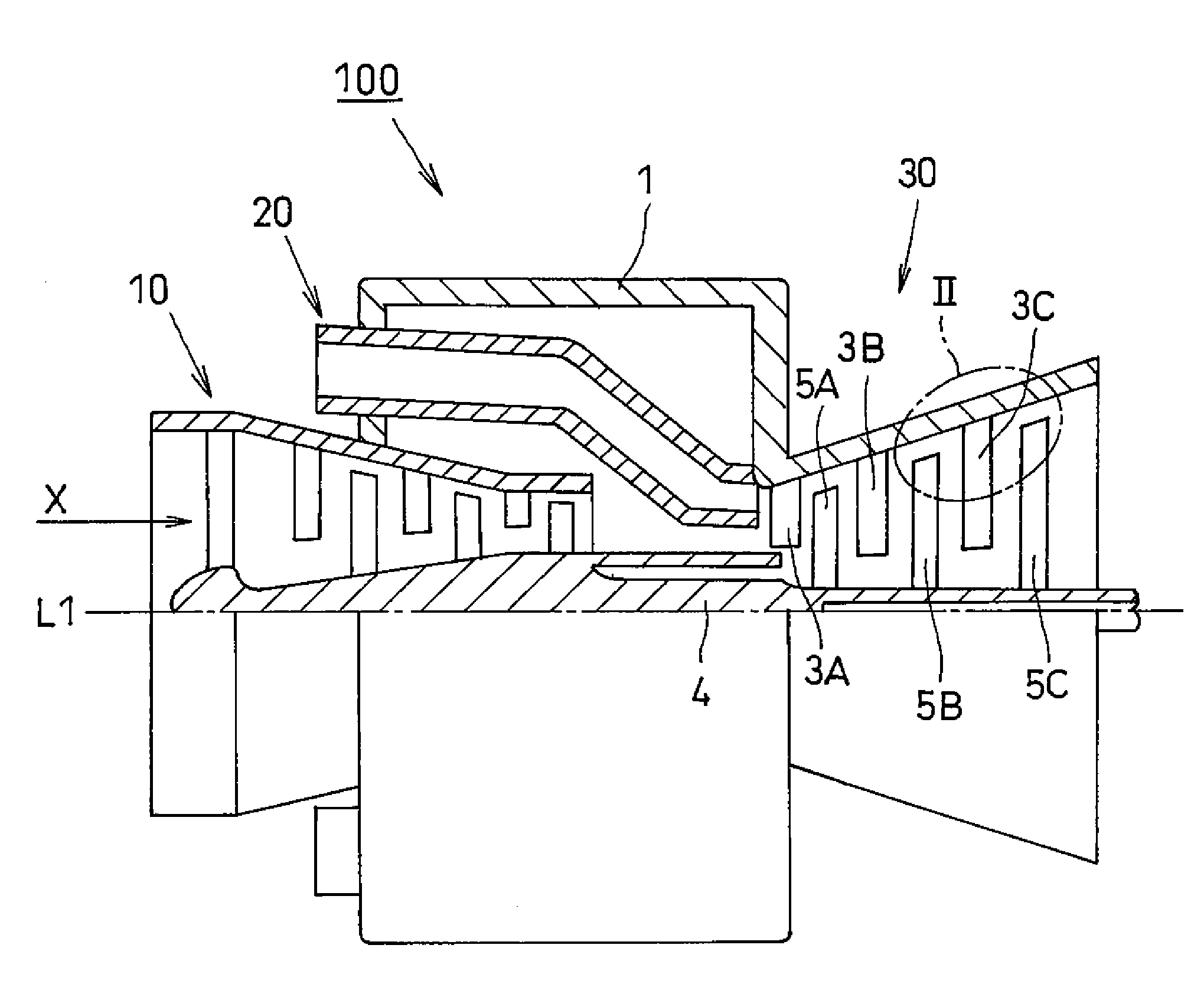 Gas Turbine with Honeycomb Seal