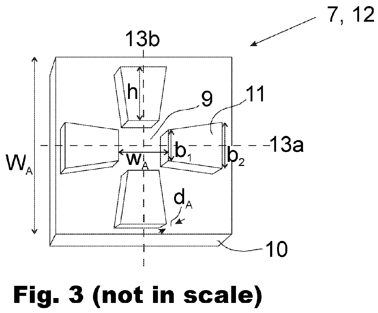 Thin film photovoltaic cell structure, nanoantenna, and method for manufacturing