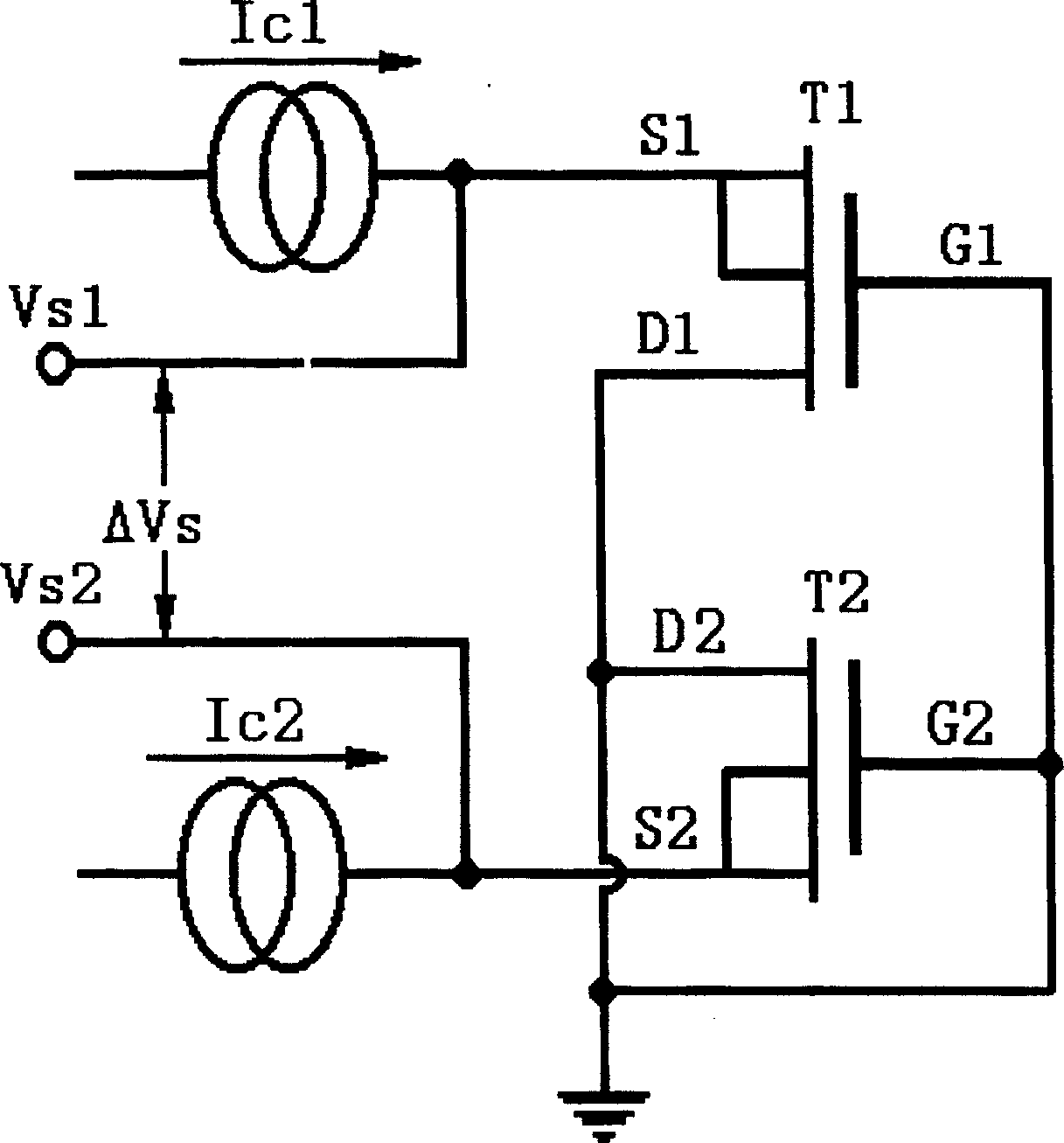 Geminate transistors type PMOS radiation dose meter with differential output and its preparation method