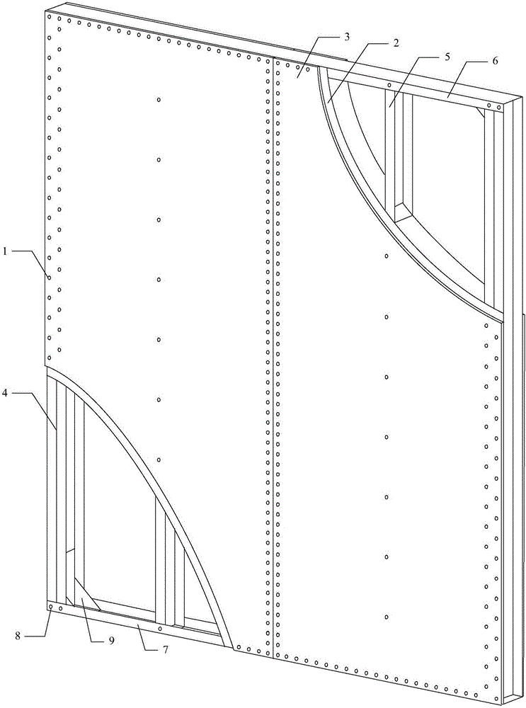 Cold-formed thin-wall section steel composite sheet steel shear wall