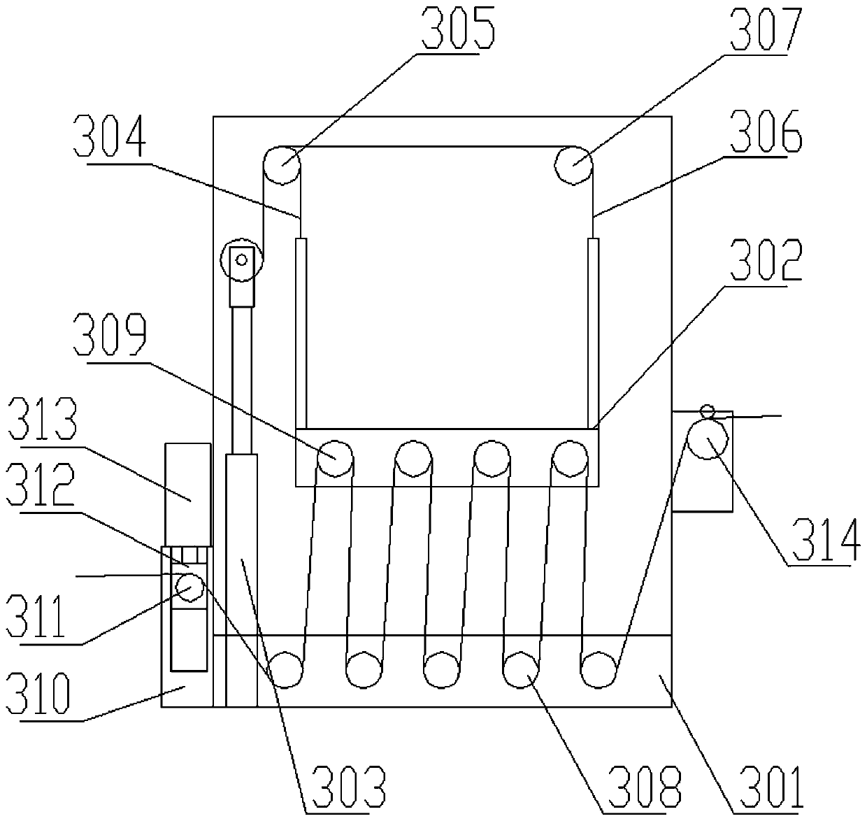 Coating machine based on switchover among three coating rolls