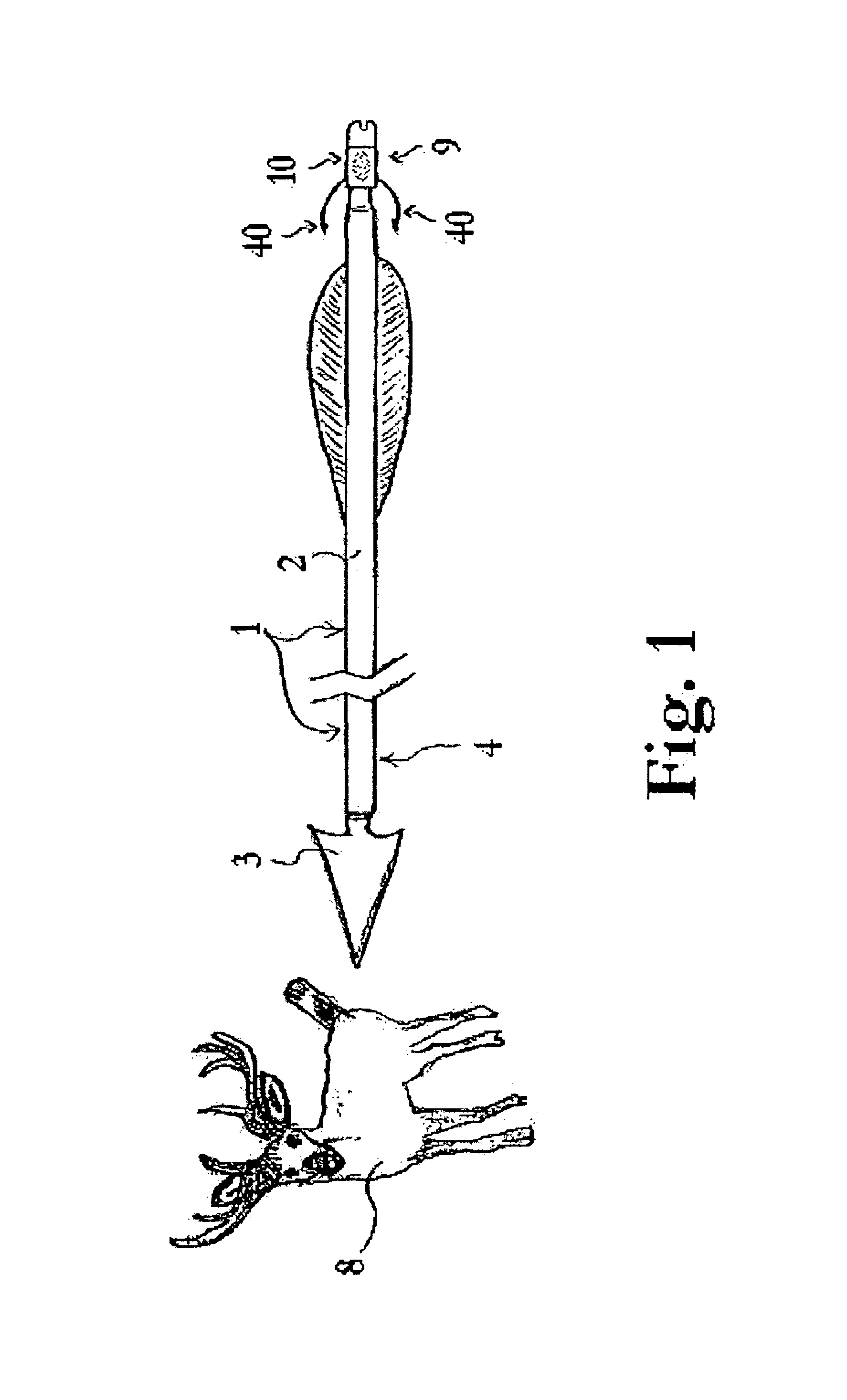 Device for detaching locator from arrow for tracking game