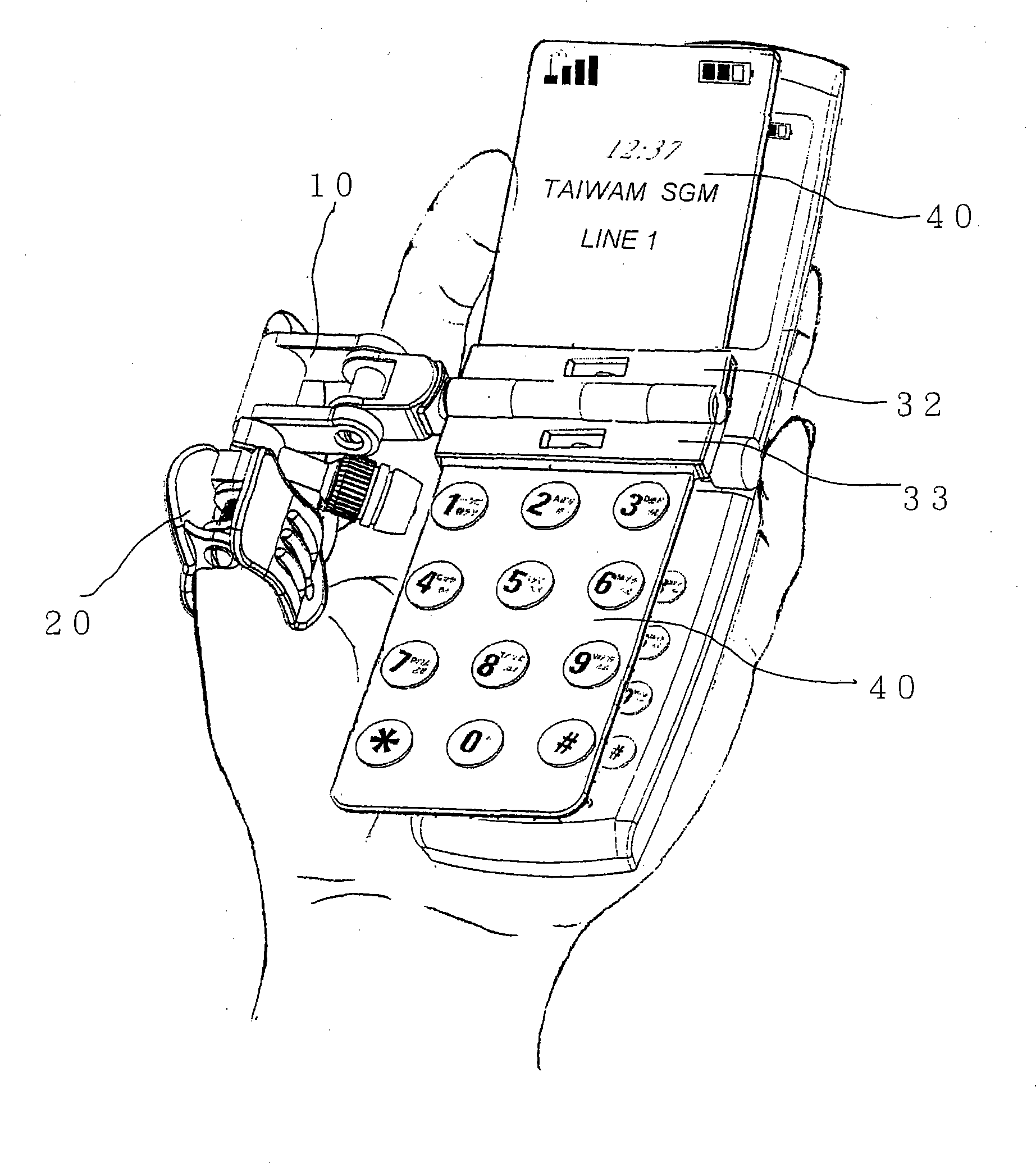 Holding structure of magnifying glasses