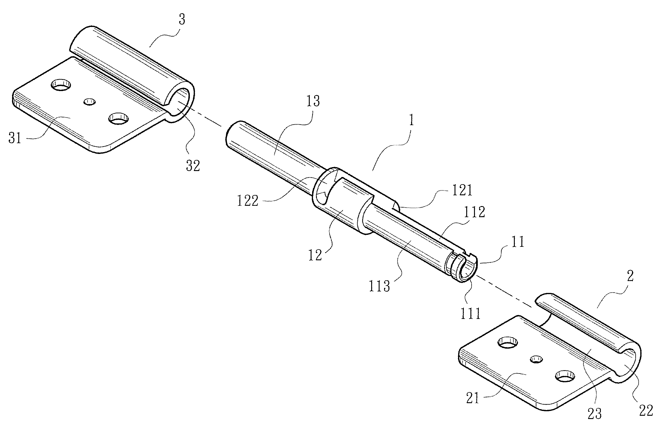 Rotary shaft wire passage structure