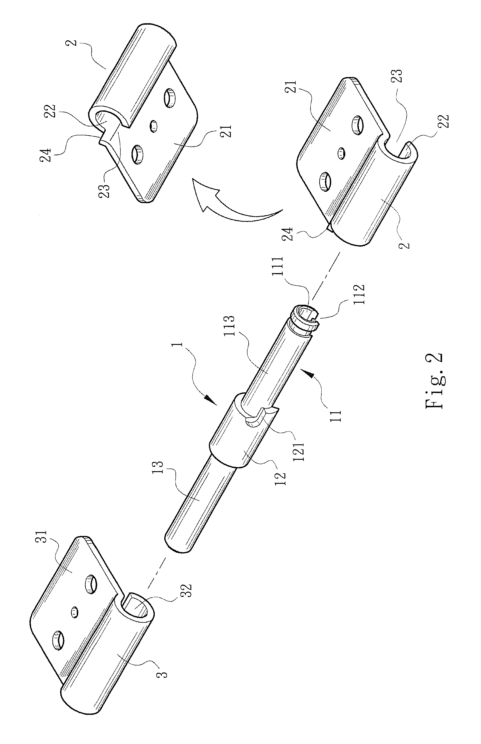 Rotary shaft wire passage structure