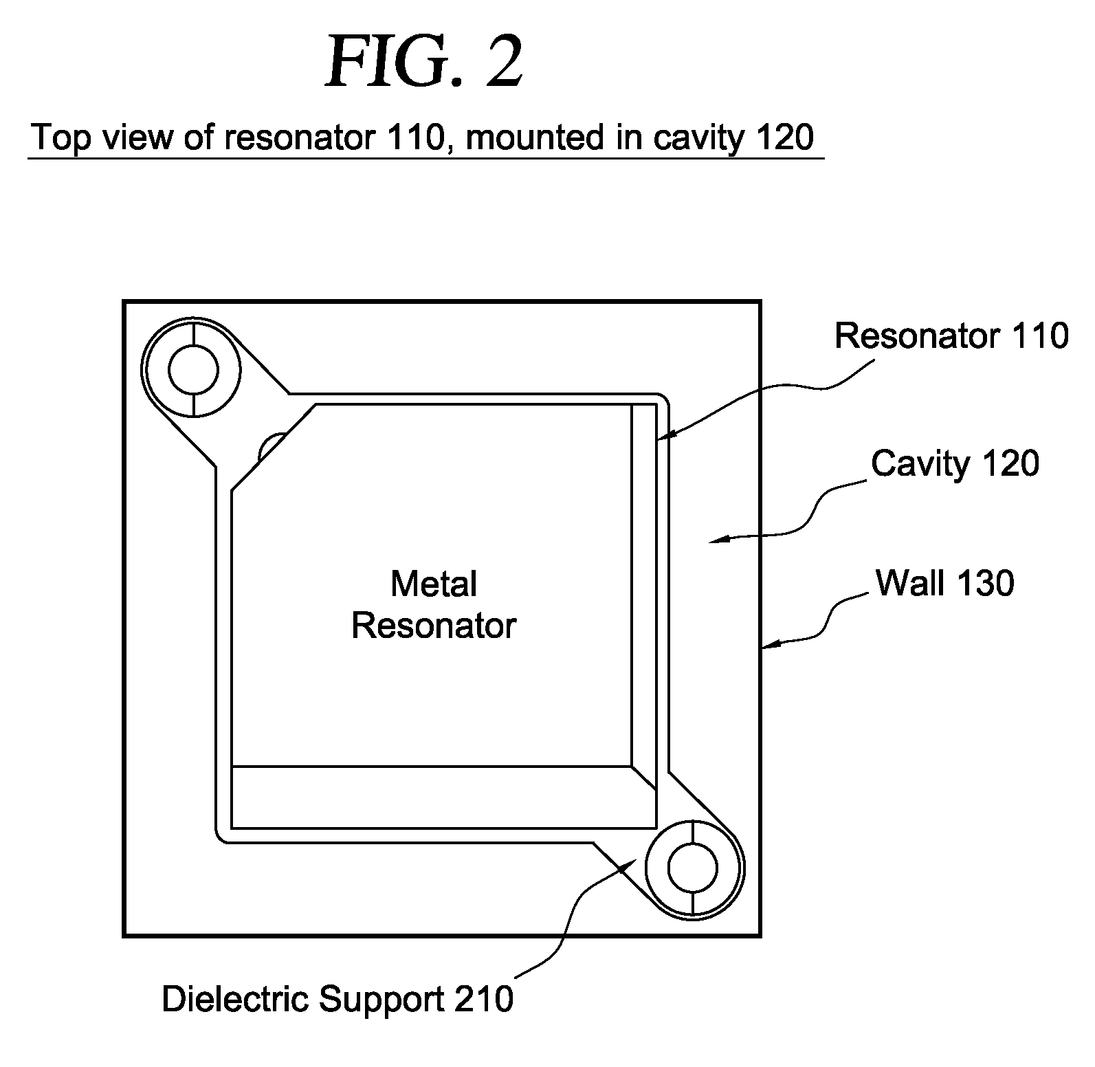 Triple-mode cavity filter having a metallic resonator