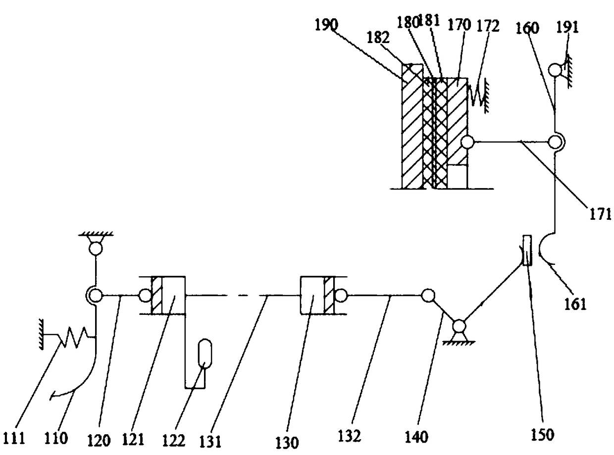 Pull type diaphragm spring clutch pedal free stroke adaptive adjusting mechanism and method