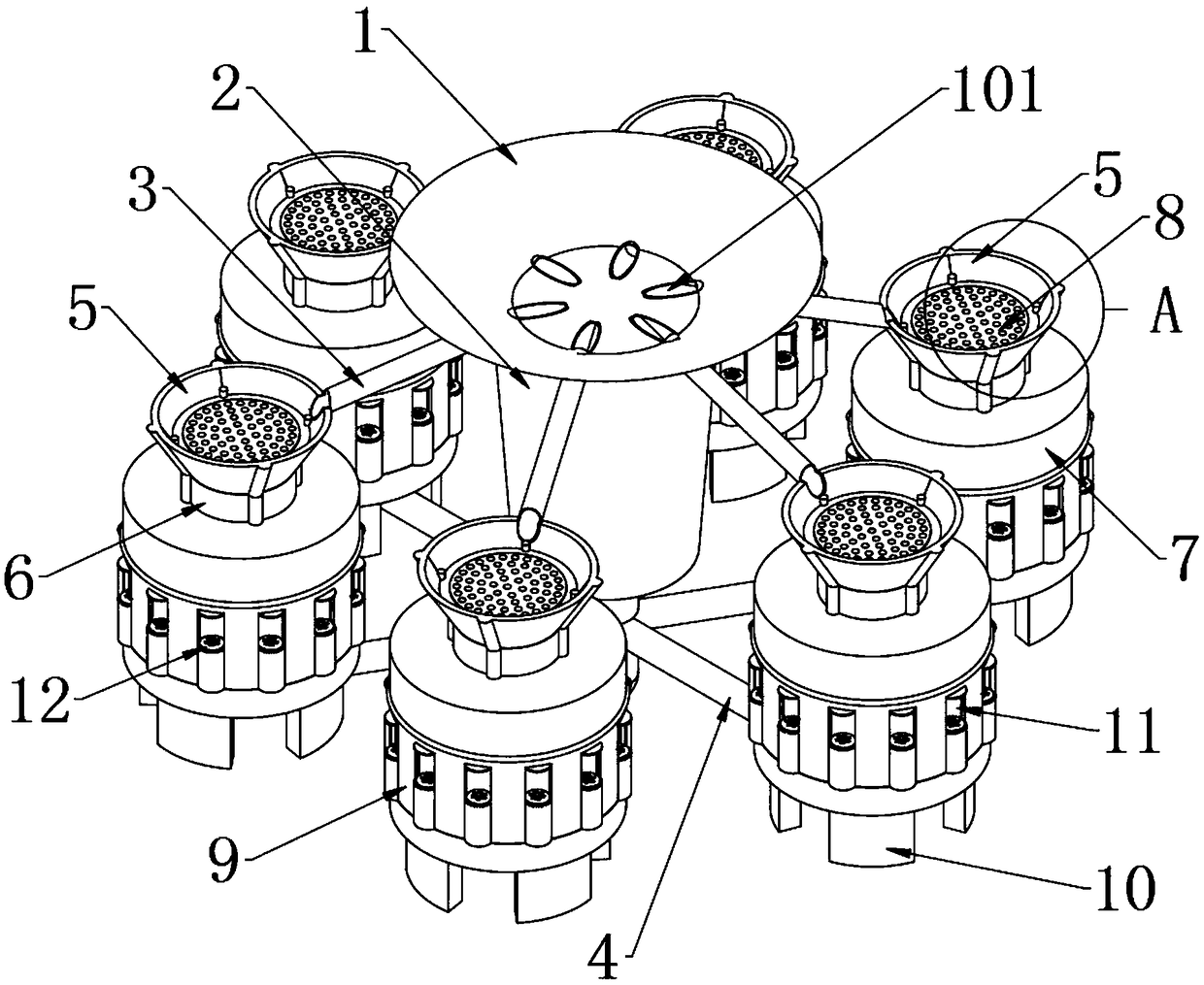 Rainwater collection and pretreatment device for pond aquaculture