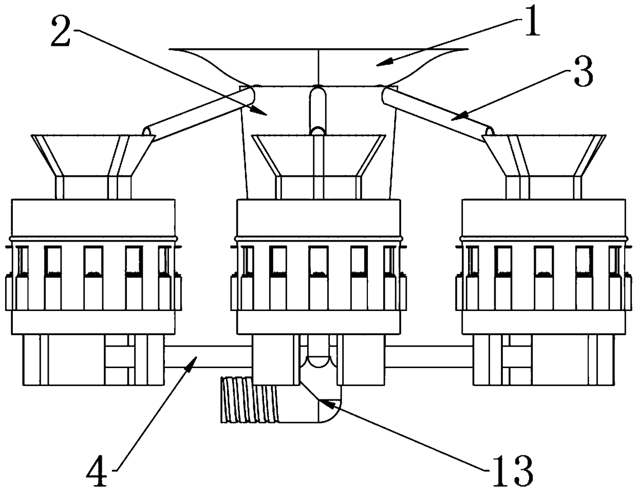 Rainwater collection and pretreatment device for pond aquaculture