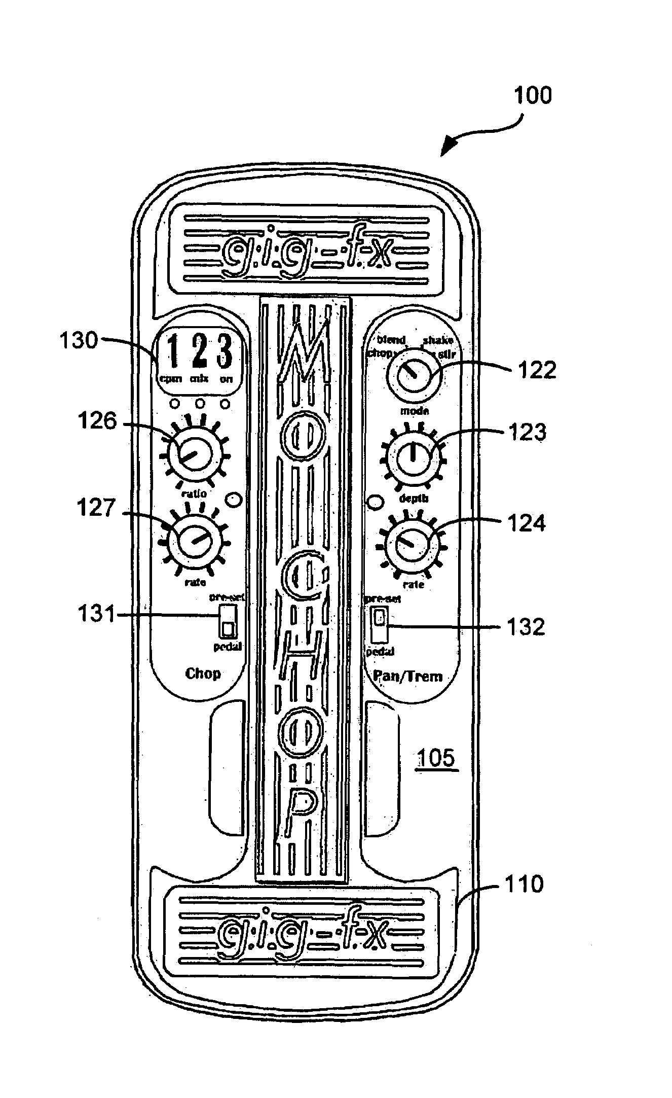 Sound-effect foot pedal for electric/electronic musical instruments