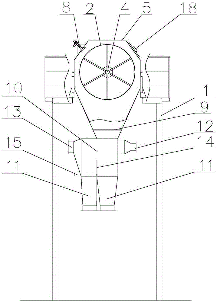 Anti-blocking type drum screen with secondary screening device