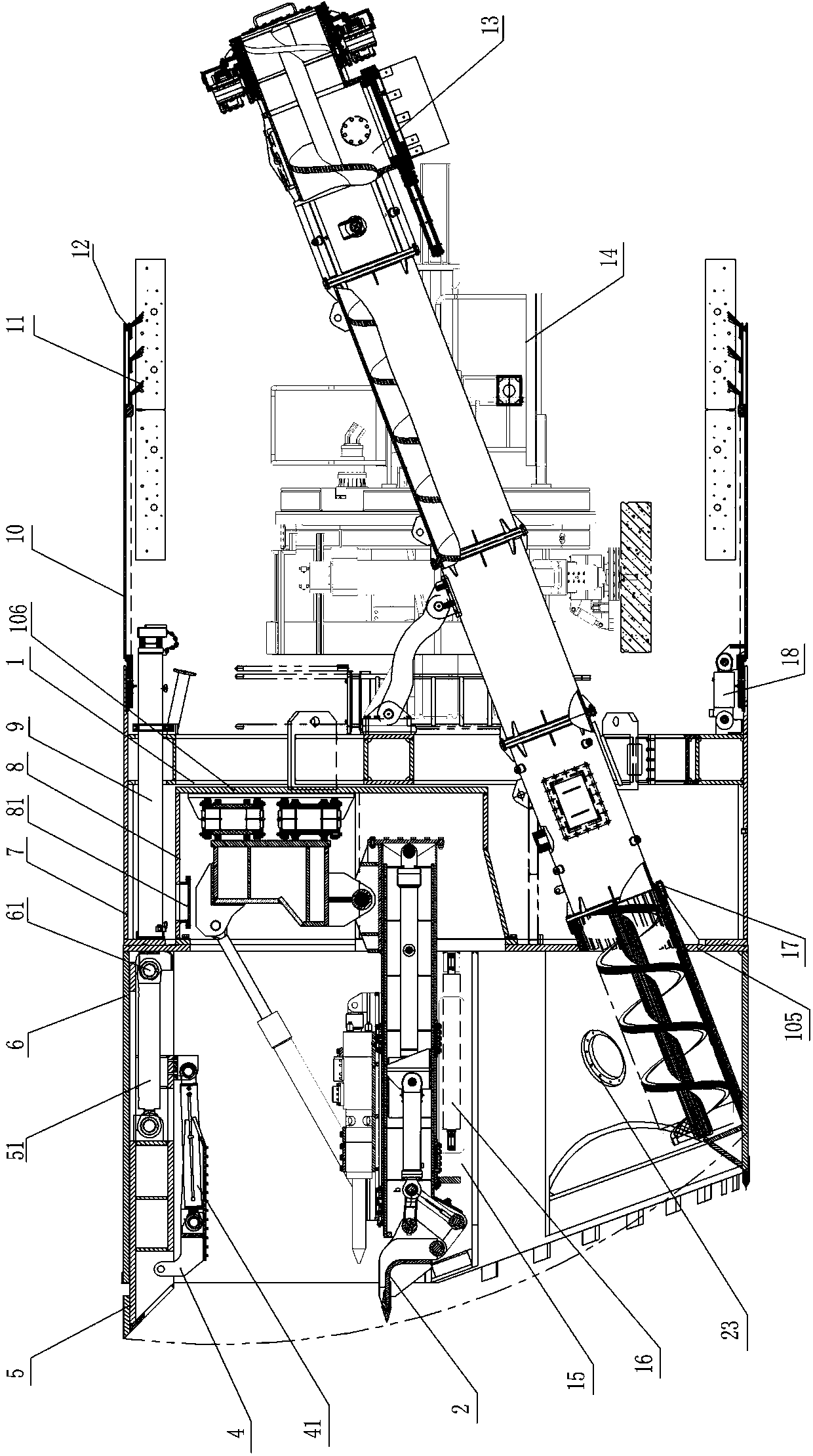 Shield structure formed by shallow tunneling method in air-pressure mode