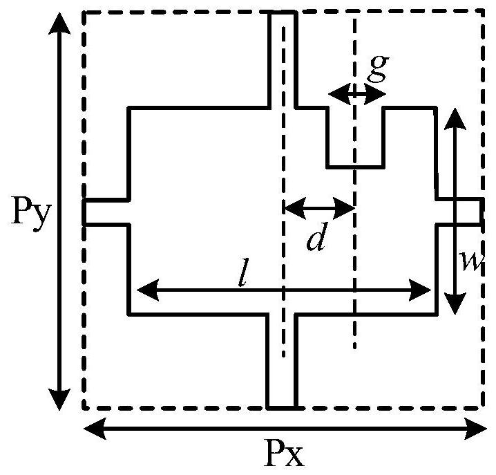 Ultra-narrow-band electromagnetic wave asymmetric transmission super-structure device