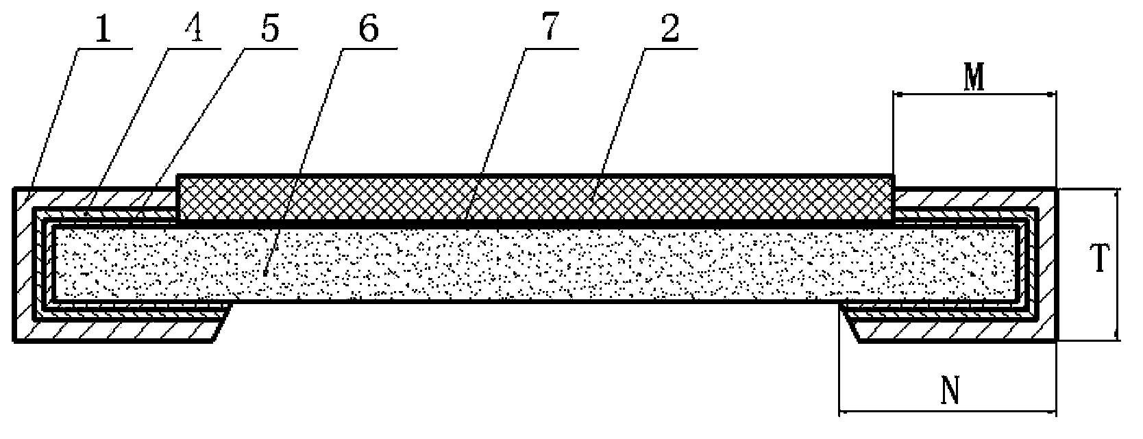 Chip film fixed resistor with resistance of 10-1Momega