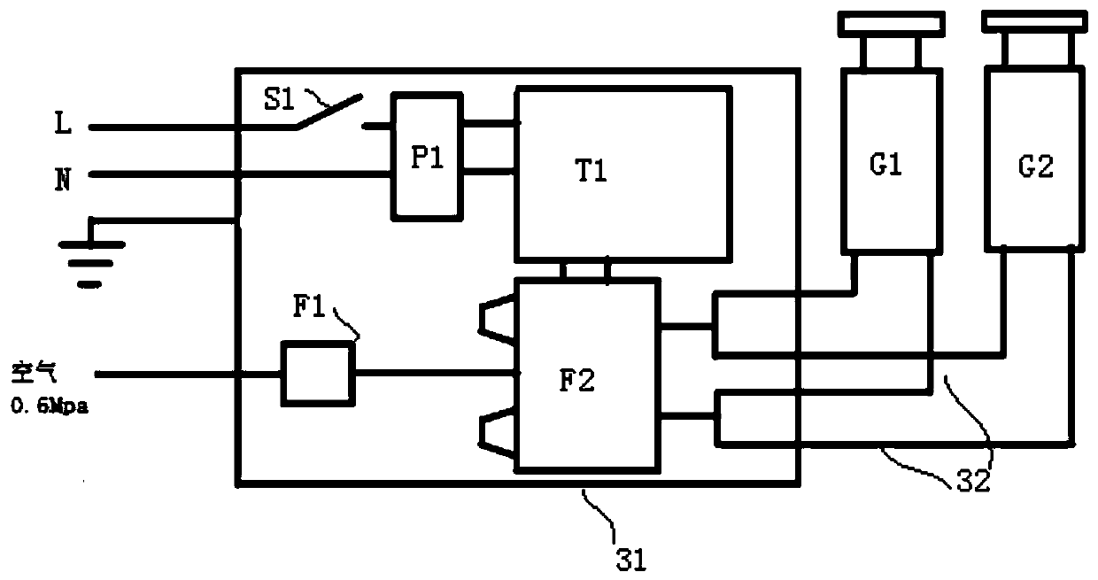 Device and method for controlling distance between paint on silicon steel sheet