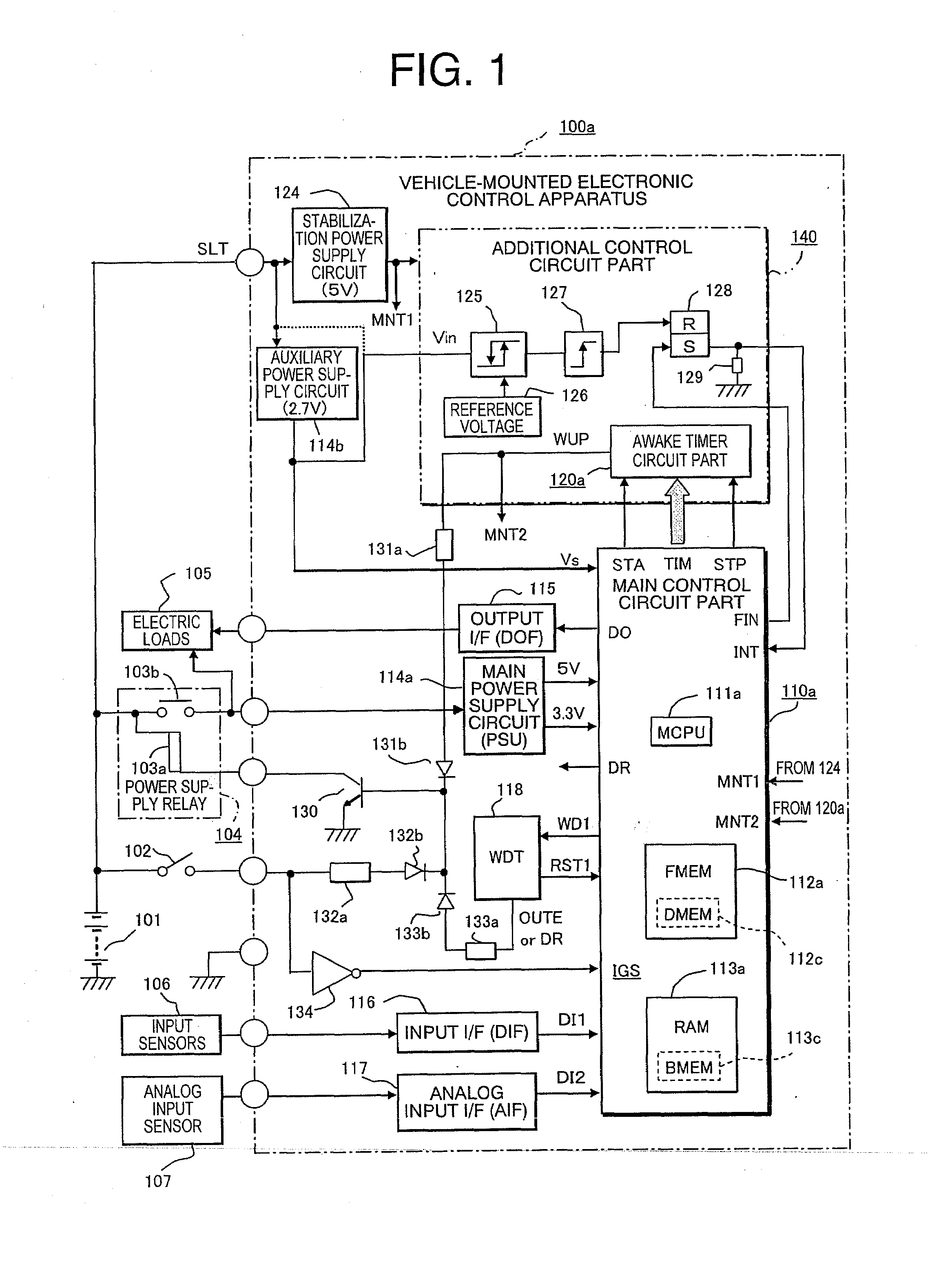 Vehicle-mounted electronic control apparatus