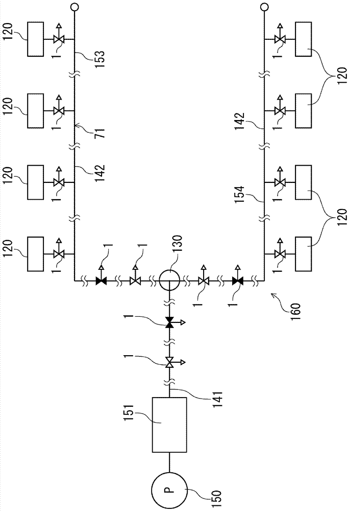 Rapid exhaust valves for railway vehicles and piping systems for railway vehicles