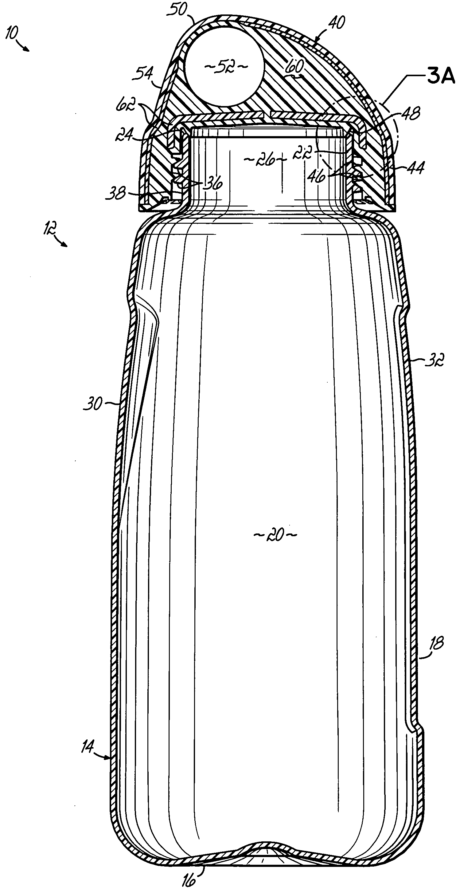 Drinking container with multilayer leak-proof closure