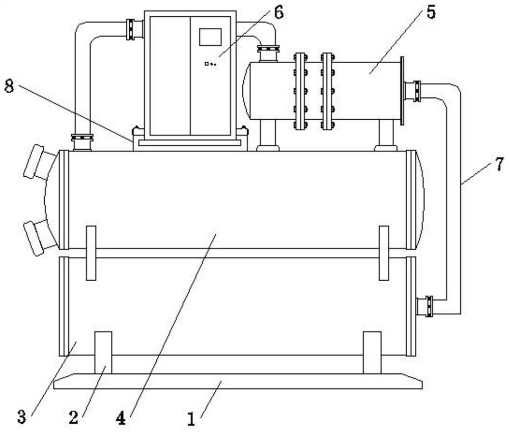 Cooling type screw unit convenient to disassemble, repair and maintain