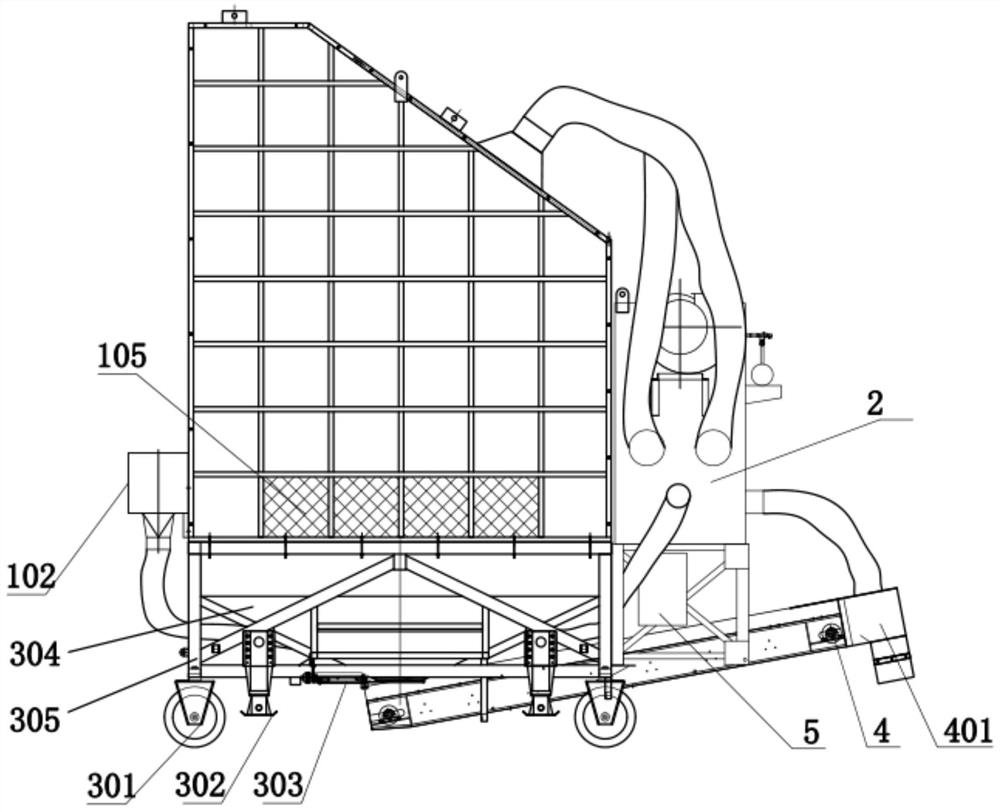 Movable type grain collection and unloading device