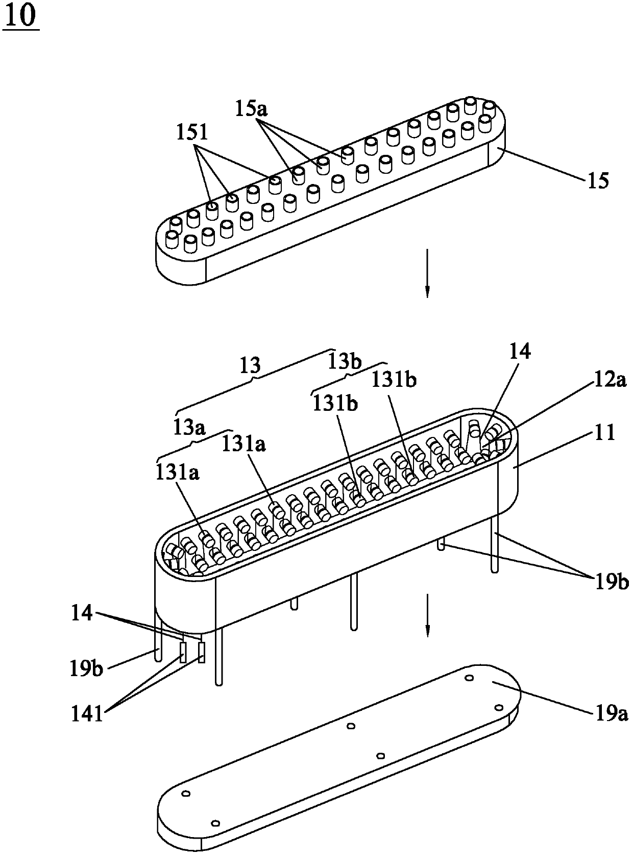 Linear evaporation source device and precise evaporation rate control evaporating unit with same