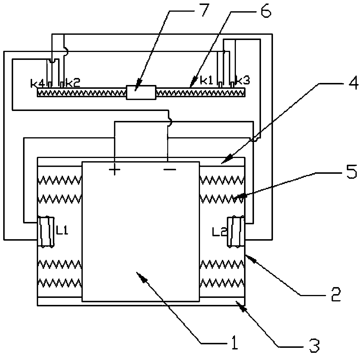 A battery device for an automatic balancing electric vehicle