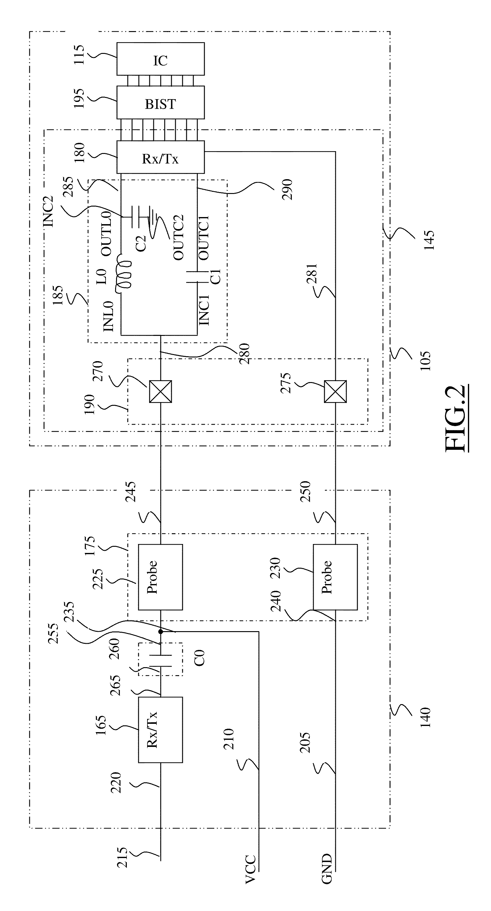 Testing integrated circuits using few test probes