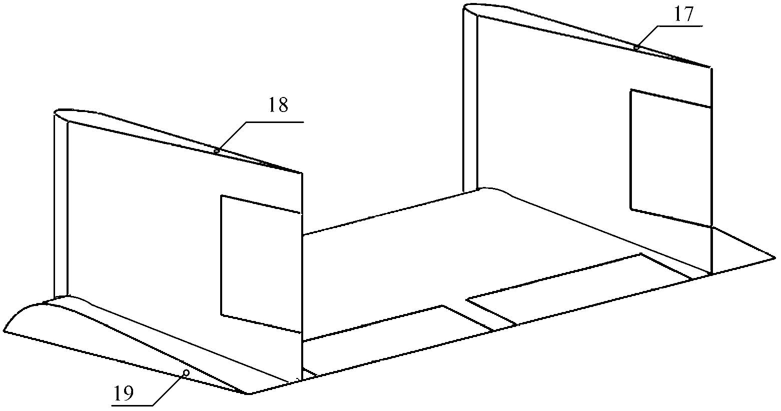 Longitudinal movement attitude control device for catamaran