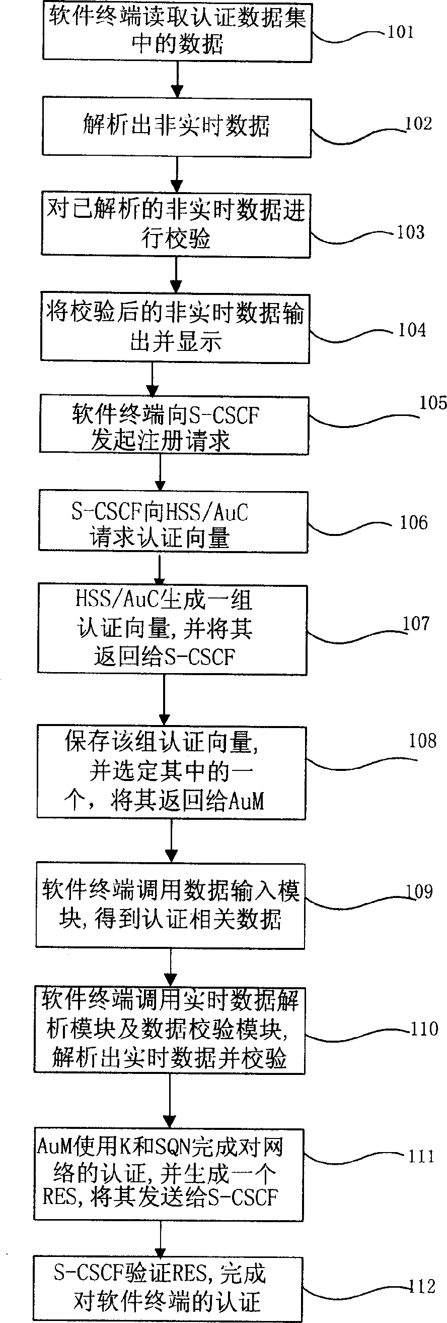 Device and method for software terminal accessing IP multimedia sub-system