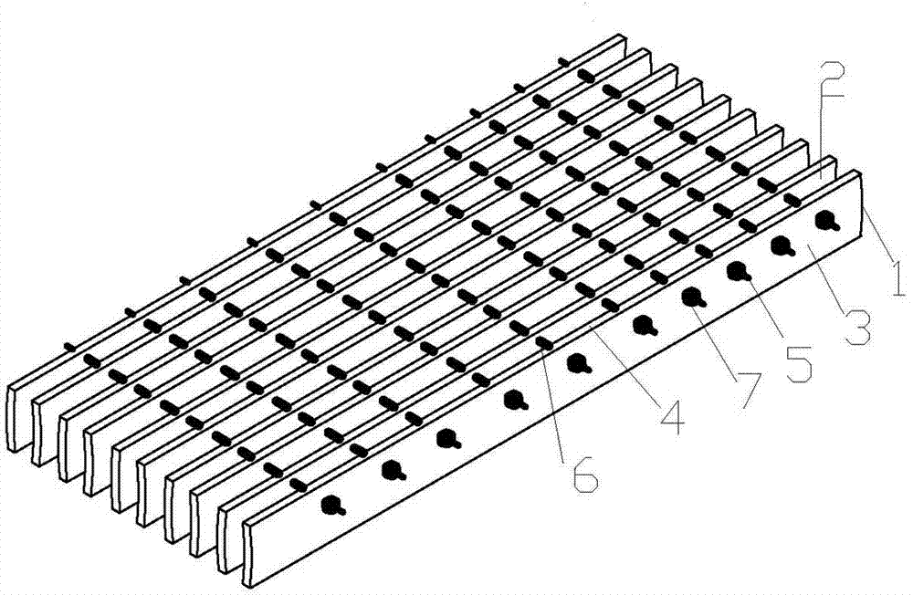 Bamboo excrement-leakage board structure