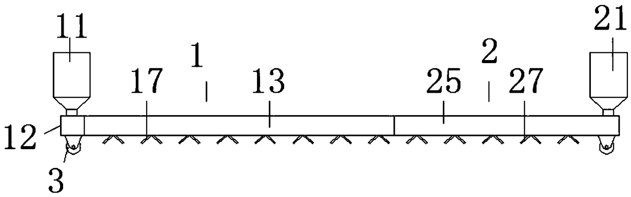 Uniform irrigation device for crops