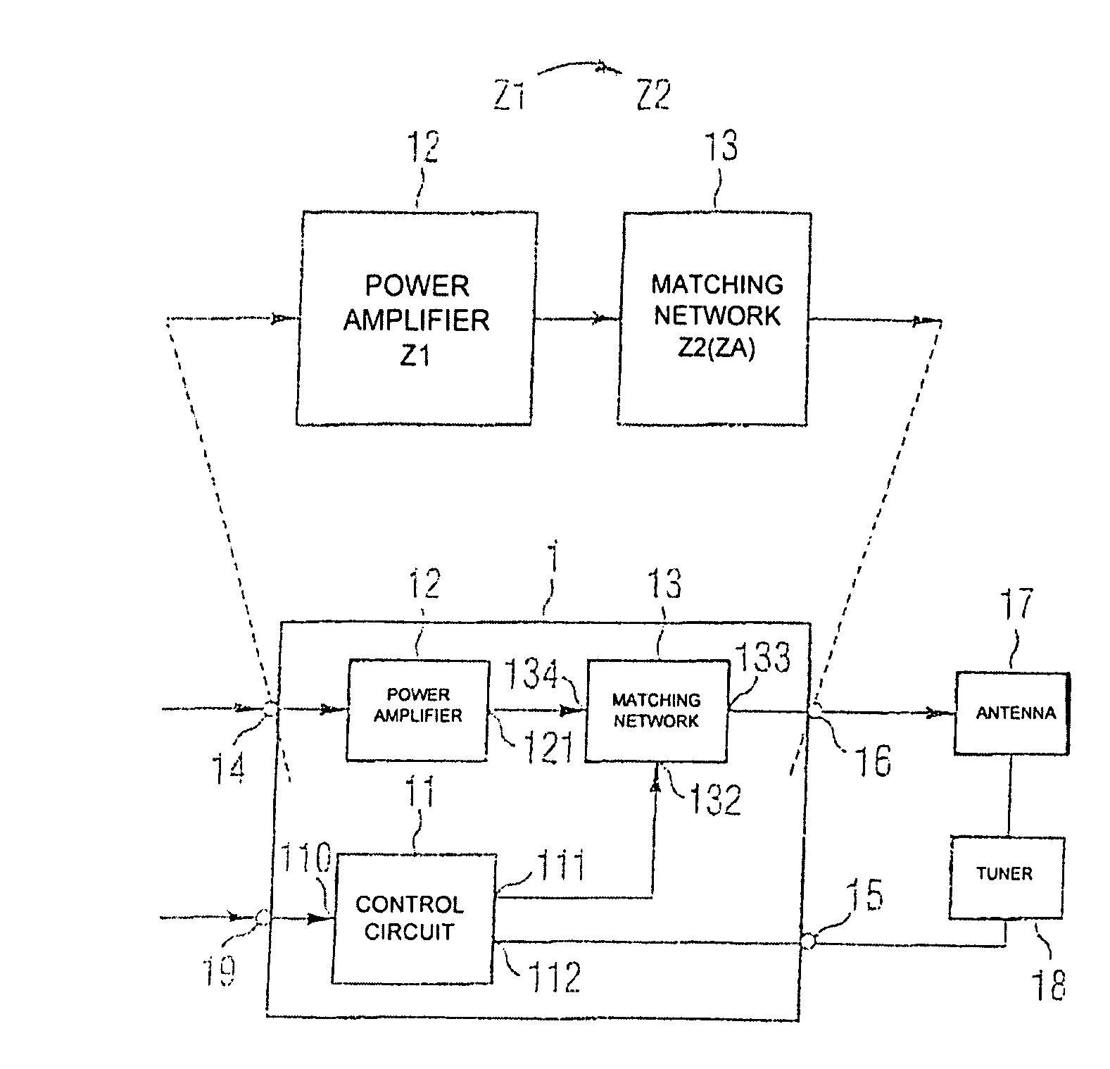 Transmitting arrangement, receiving arrangement, transceiver and method for operation of a transmitting arrangement