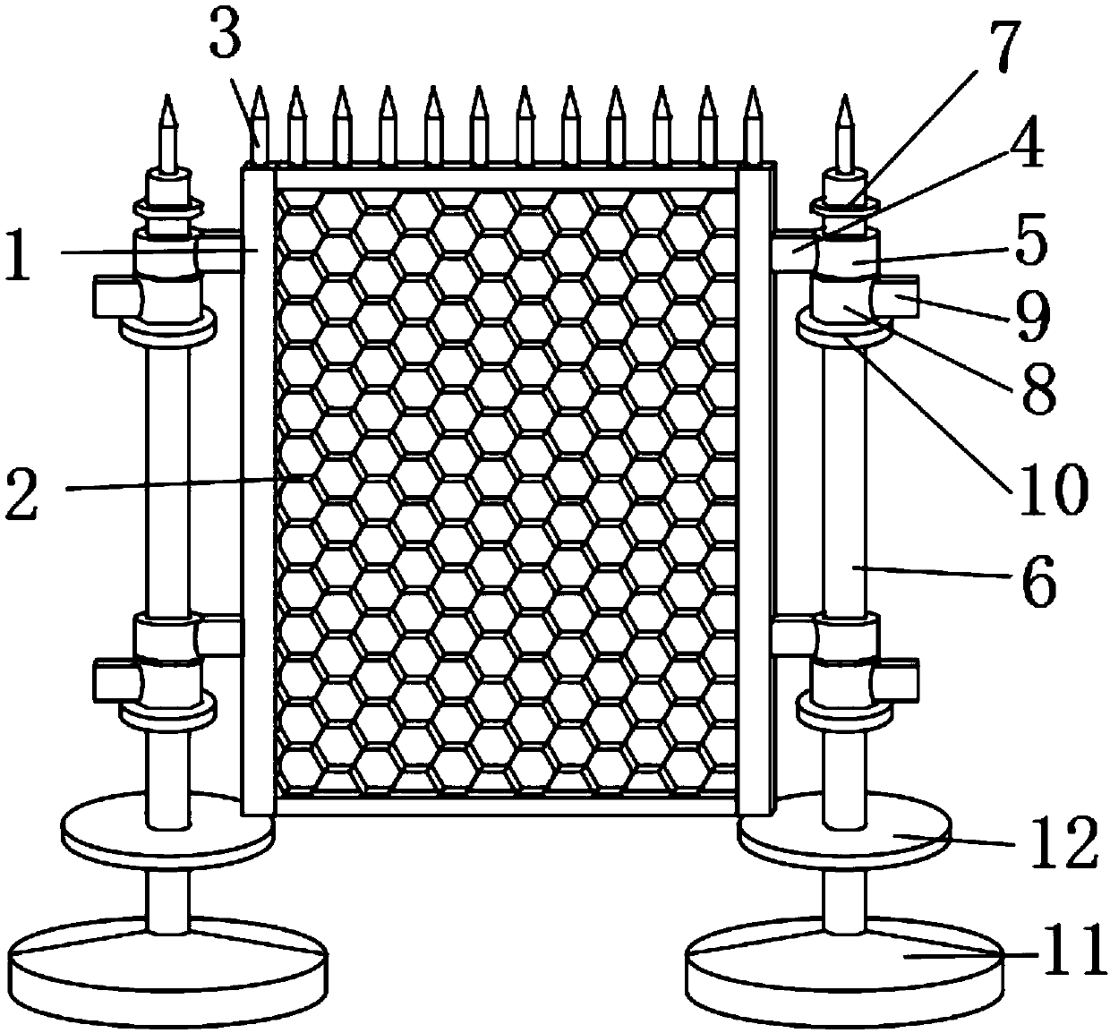 Multi-angle guard bar used for solar power station operation and maintenance