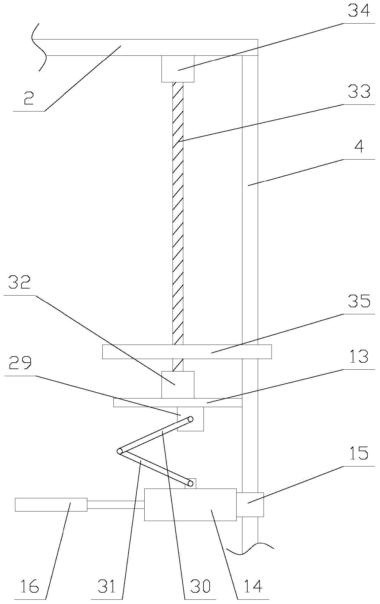 Spraying device for processing inner wall of cylindrical container