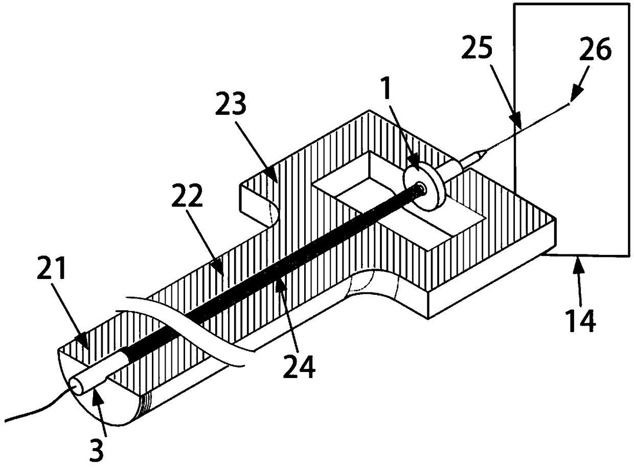 Sighting device for light-gas gun simulating hard object damage