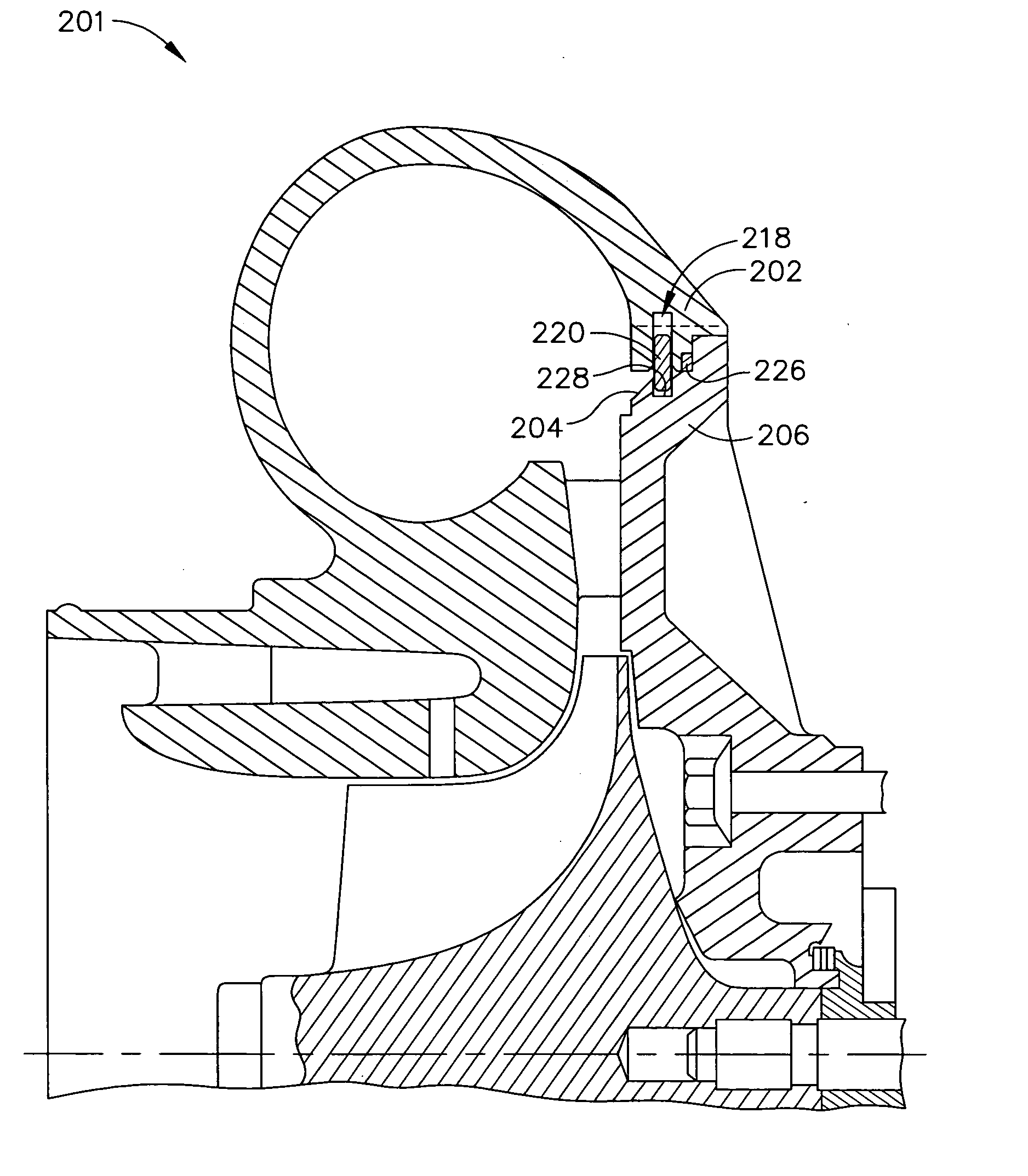 Compressor stage assembly lock