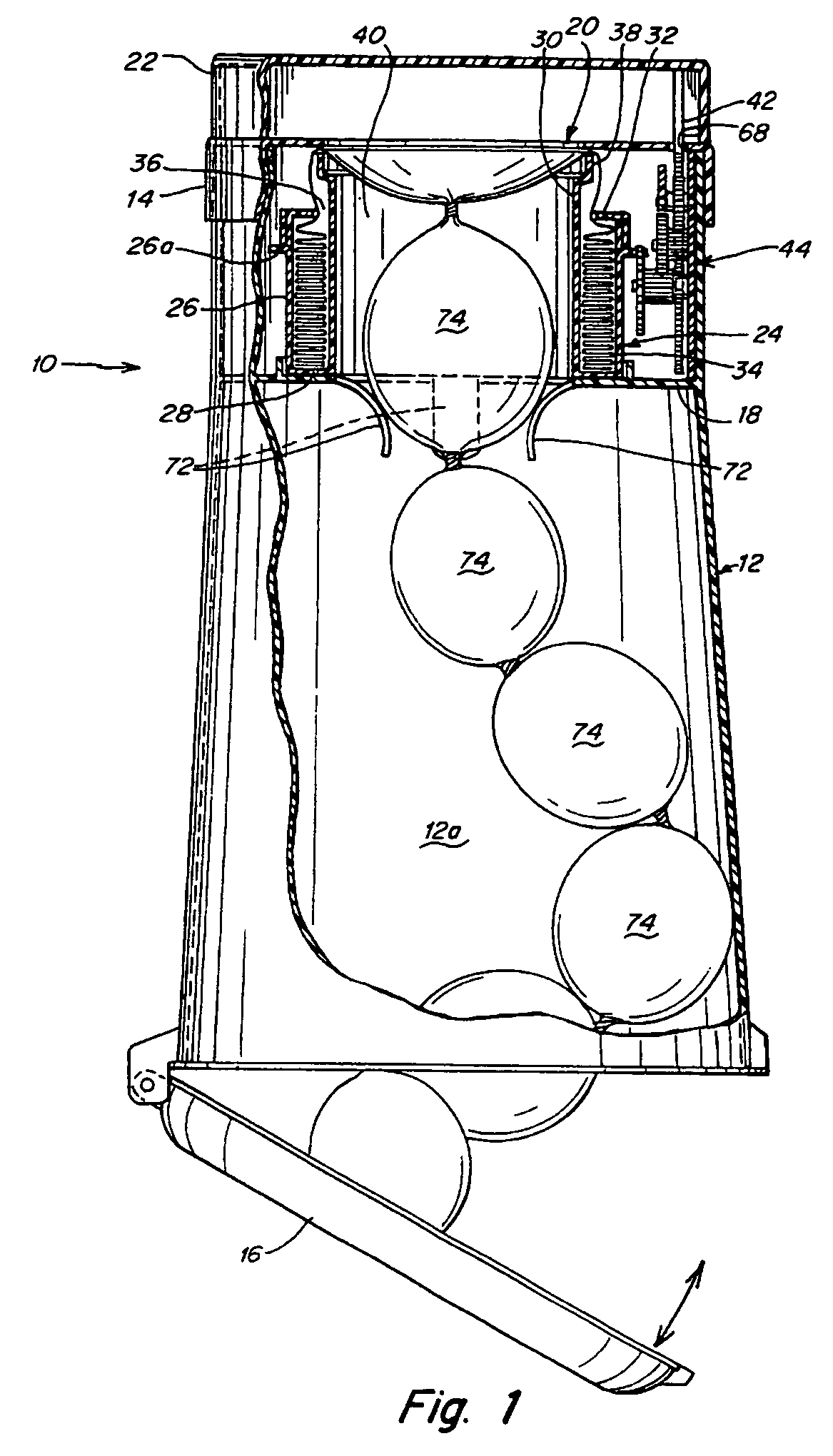 Waste disposal device including a hamper accessible through a movable door