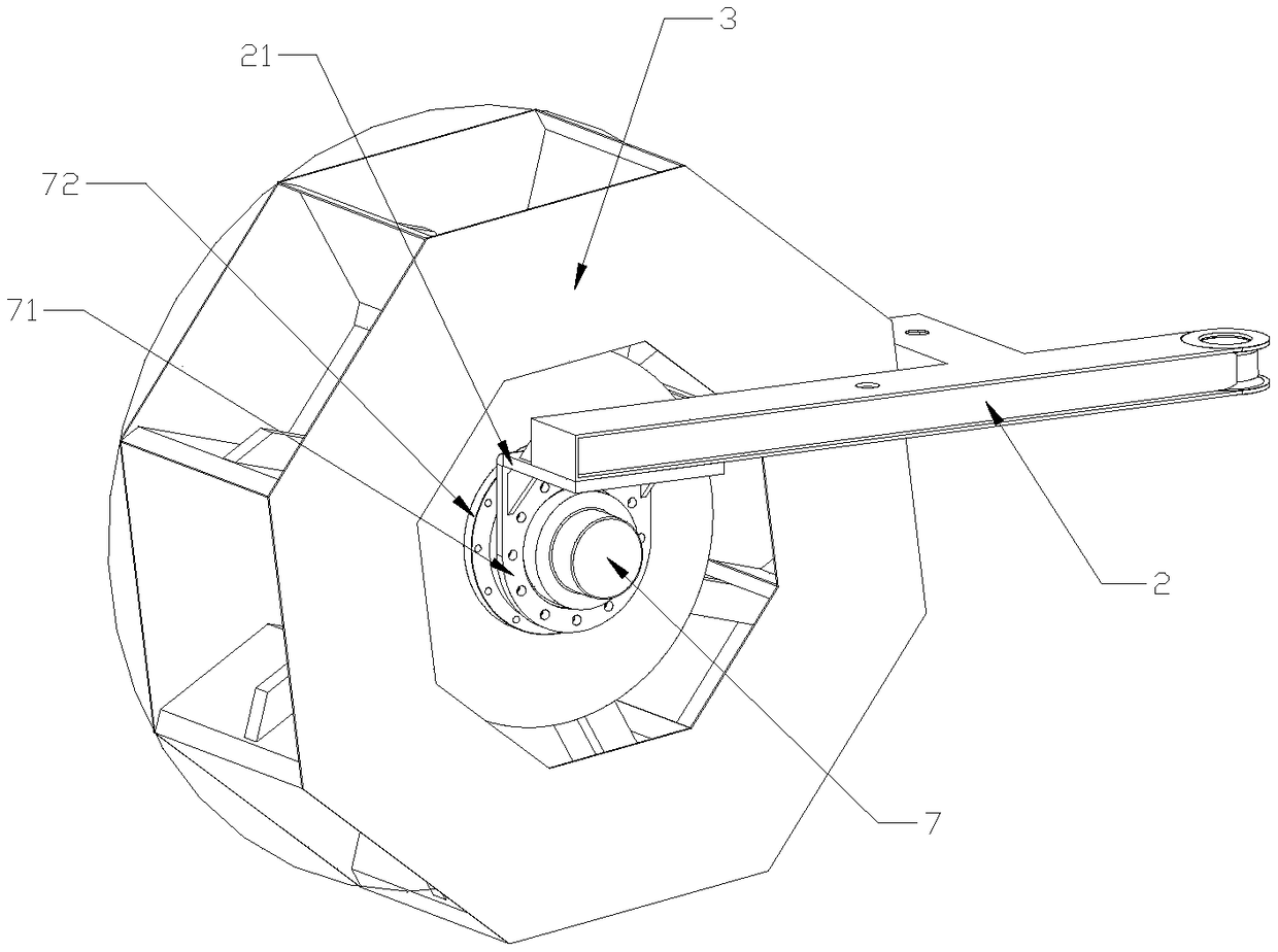 A surface cleaning vessel with a folded structure of paddle wheels