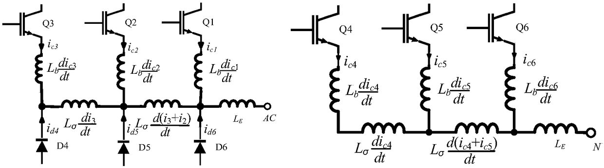 Dynamic junction temperature calculation method of IGBT power module of wind power converter considering the influence of stray inductance