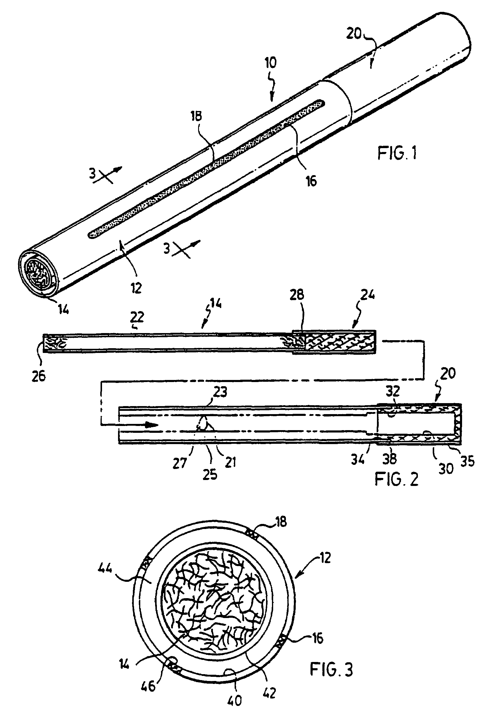 Tubular cigarette device comprising cerium oxide