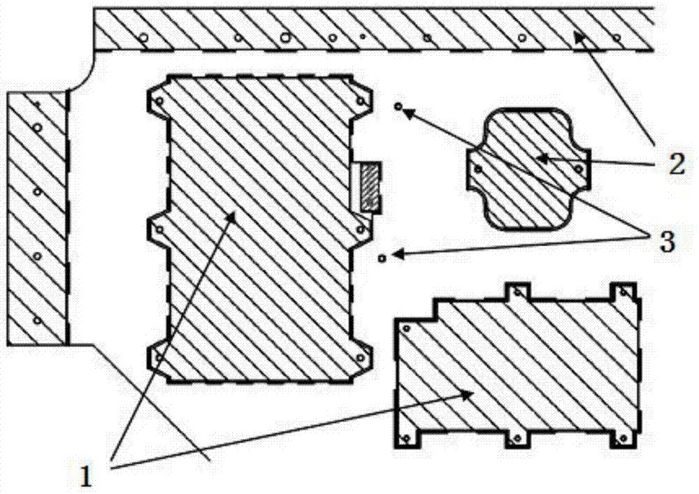 Shielding method of complex spraying shielding region of spacecraft structural plate