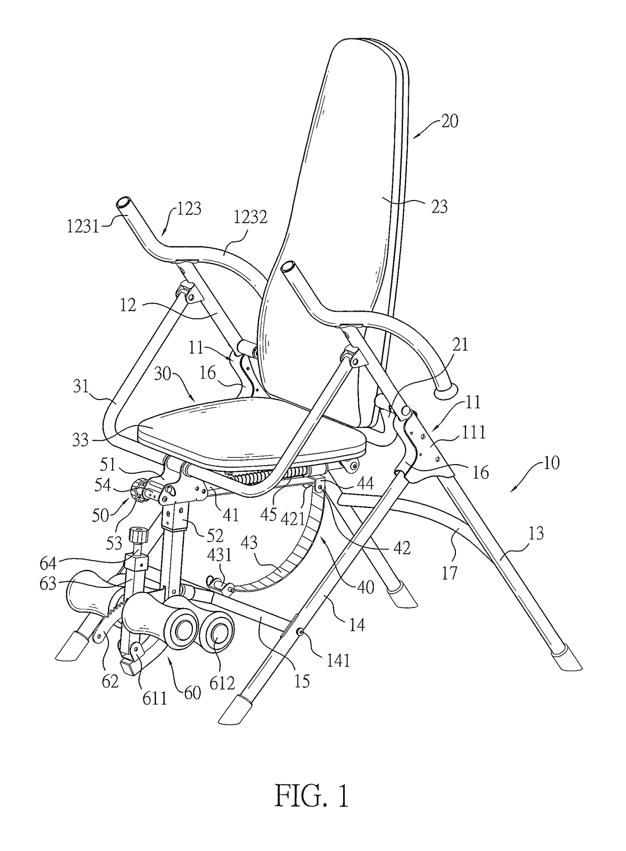 Seated inversion table