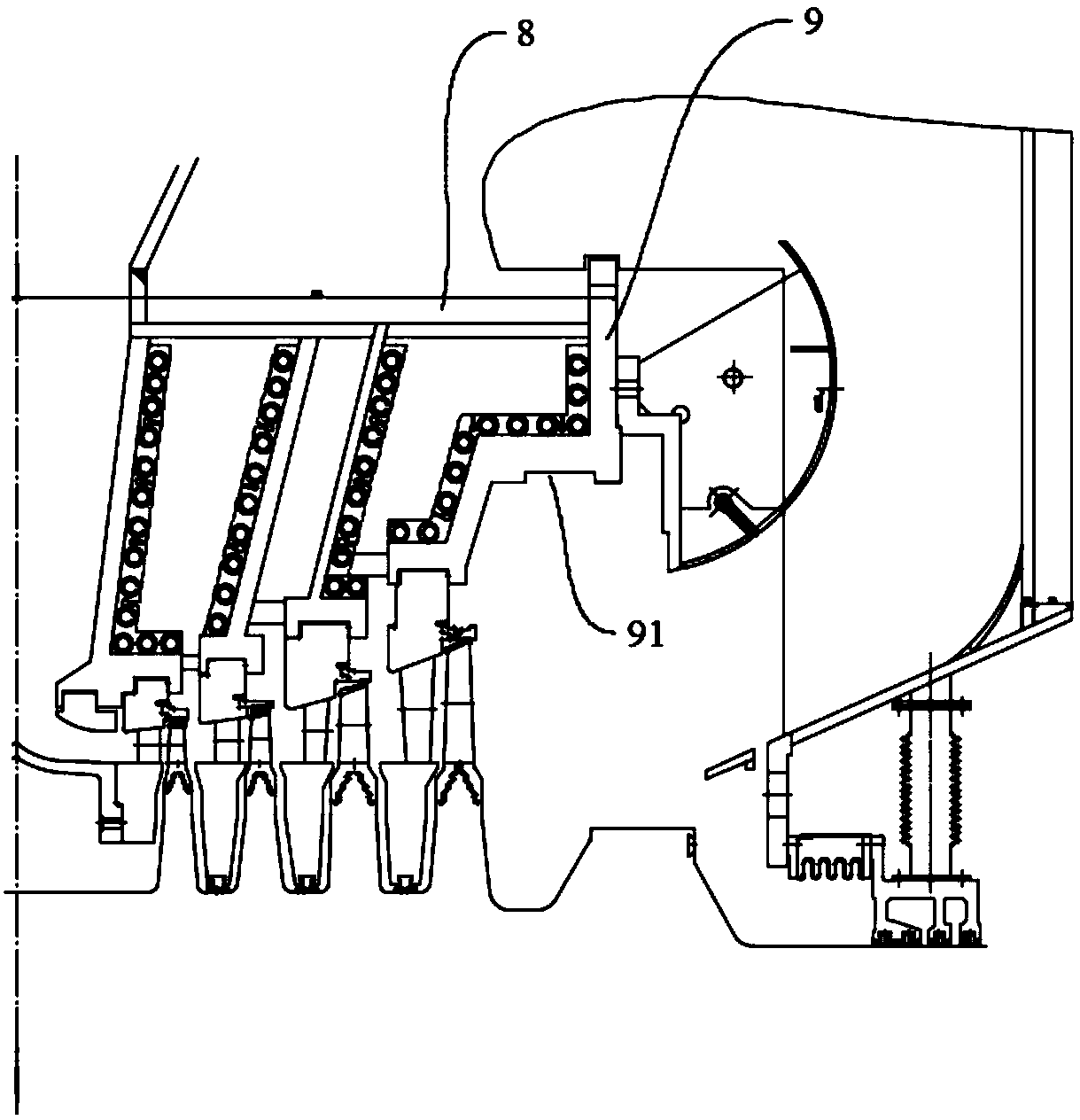 Turbine last-stage blade protection device for high back pressure heat supply