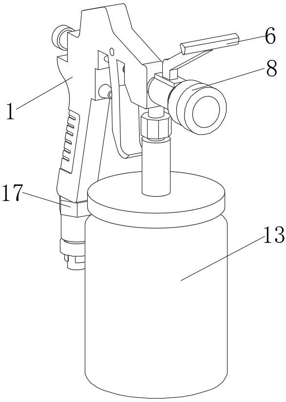 A spraying device for anticorrosion treatment of steel structure surface based on building construction