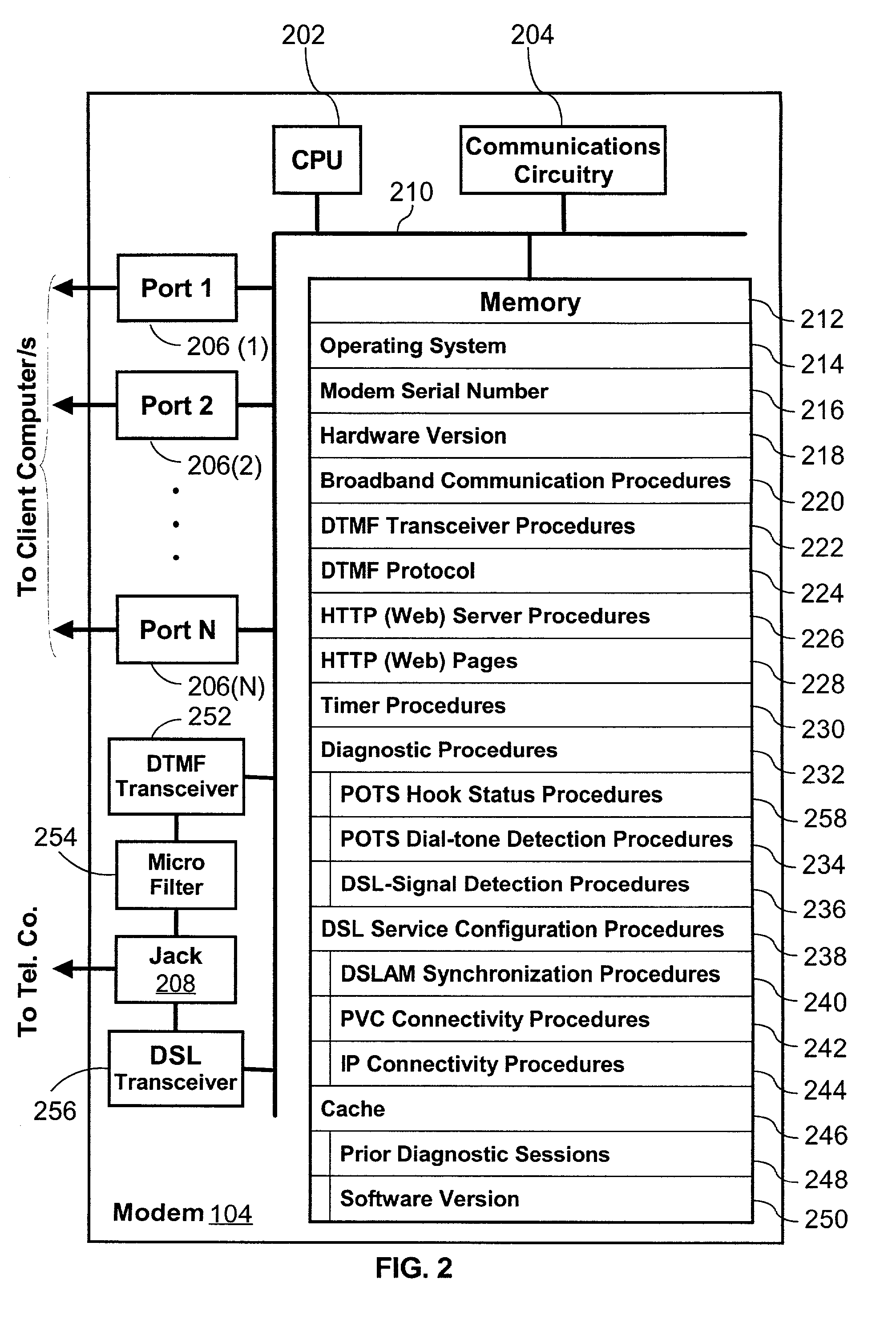 System and method for remotely communicating with a broadband modem