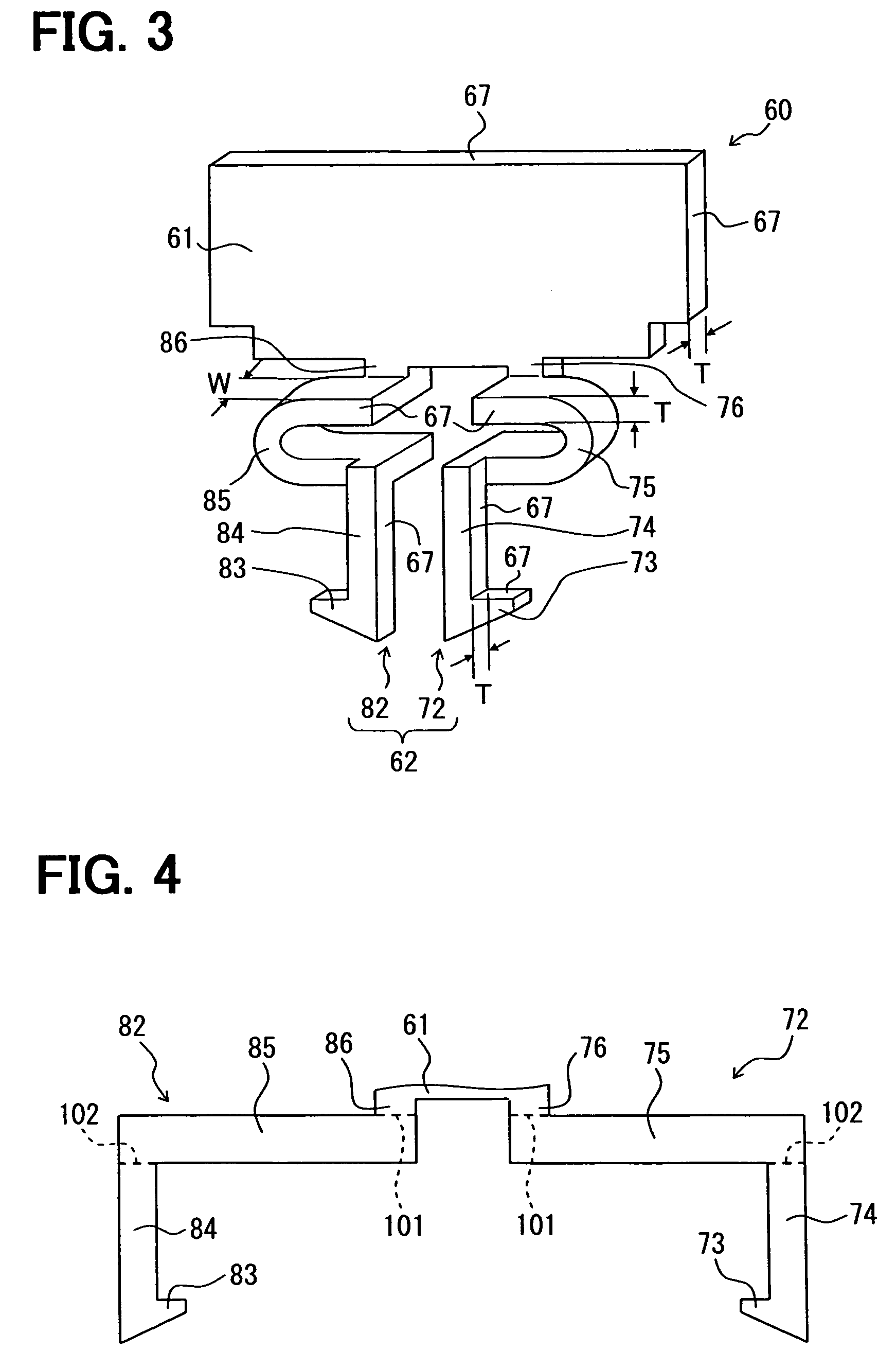 Retaining member electric component and electric device