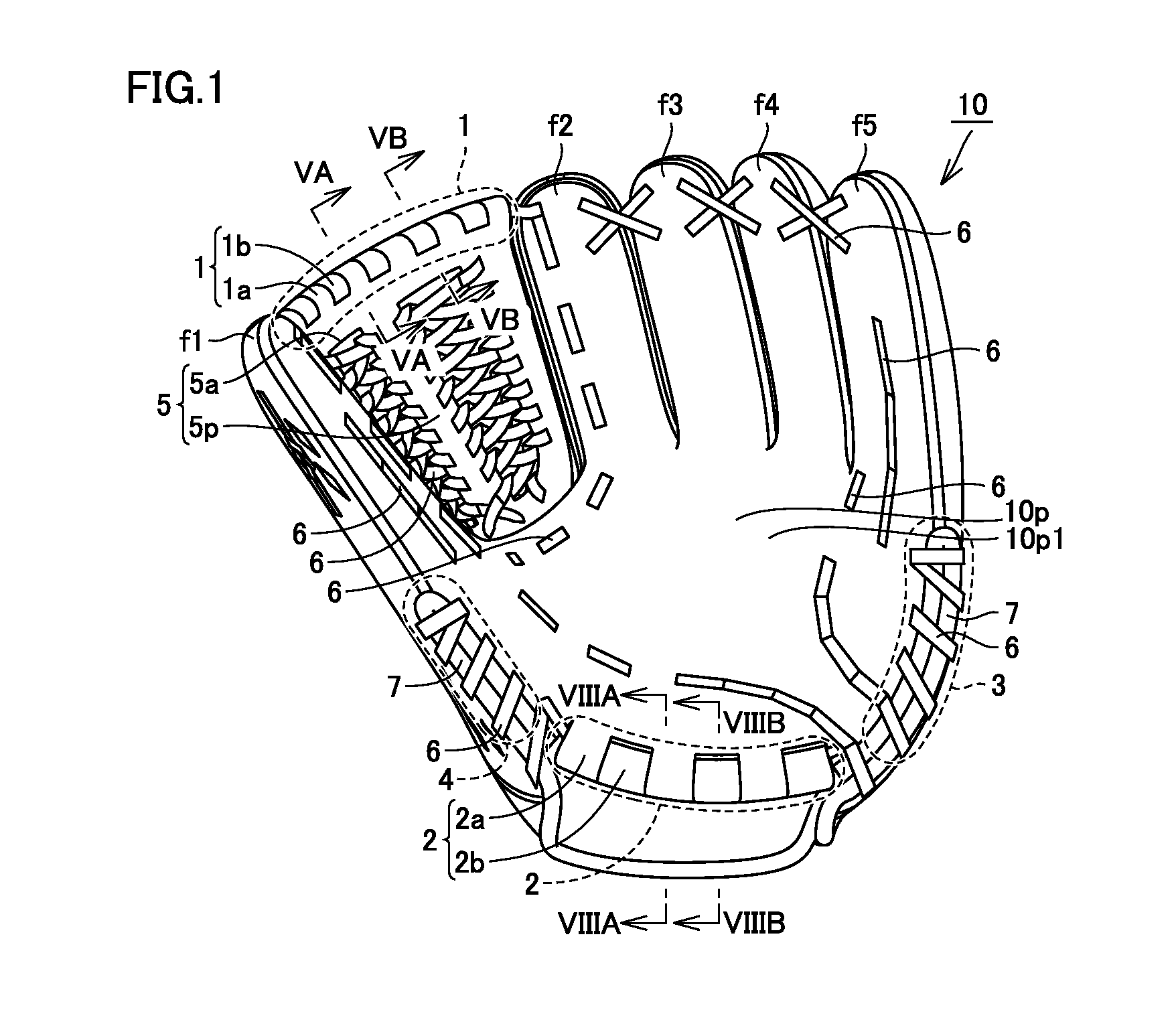 Baseball or softball glove